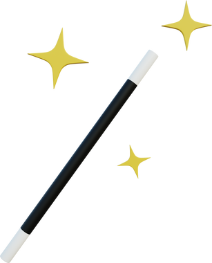 3d illustration of magic stick