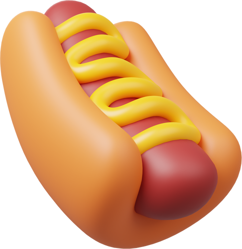 Hot Dog 3D Icon