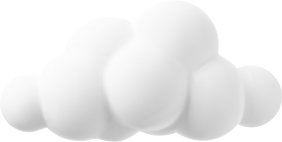 White 3D Cloud Illustration