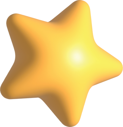 3D Orange Star