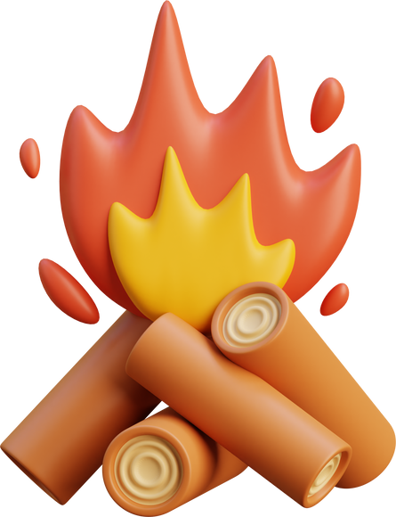 3D Campfire Illustration