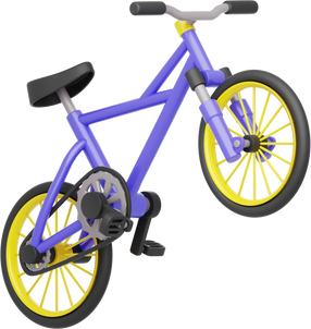 3d Purple Bike