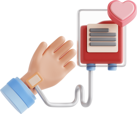 3d blood donation icon